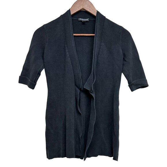 Eileen Fisher Petite Black Silk/Cotton Open Cardigan Sweater Womens Size PP - Picture 1 of 4